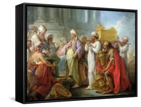 Solomon Before the Ark of the Covenant, 1747-Blaise Nicolas Le Sueur-Framed Stretched Canvas