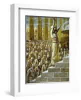 Solomon Dedicates the Temple at Jerusalem-James Tissot-Framed Giclee Print