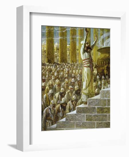 Solomon Dedicates the Temple at Jerusalem-James Tissot-Framed Giclee Print