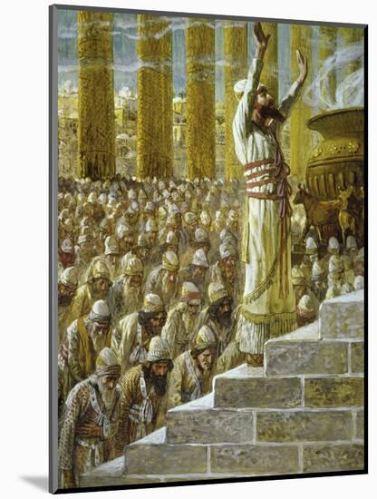 Solomon Dedicates the Temple at Jerusalem-James Tissot-Mounted Giclee Print