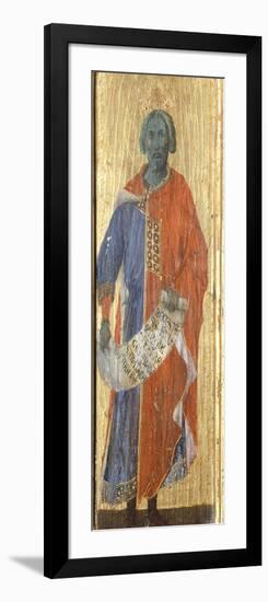 Solomon, Detail from the Predella of the Maesta' of Duccio Altarpiece in the Cathedral of Siena-Duccio Di buoninsegna-Framed Giclee Print