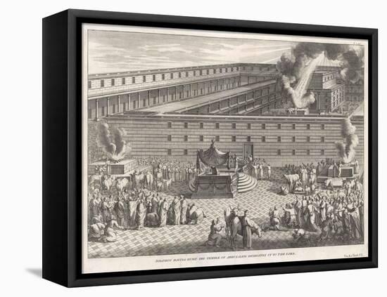 Solomon Having Built the Temple of Jerusalem Dedicates It to the Lord-Dom Augustin Calmet-Framed Stretched Canvas