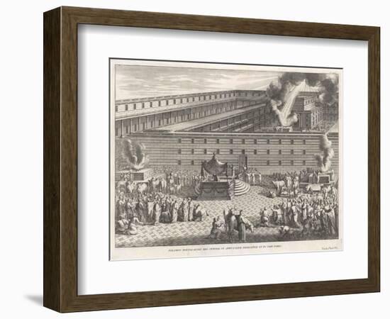 Solomon Having Built the Temple of Jerusalem Dedicates It to the Lord-Dom Augustin Calmet-Framed Art Print