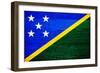 Solomon Islands Flag Design with Wood Patterning - Flags of the World Series-Philippe Hugonnard-Framed Premium Giclee Print