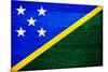Solomon Islands Flag Design with Wood Patterning - Flags of the World Series-Philippe Hugonnard-Mounted Art Print