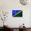 Solomon Islands Flag Design with Wood Patterning - Flags of the World Series-Philippe Hugonnard-Art Print displayed on a wall