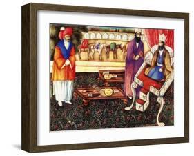 Solomon Receiving Presents from the Queen of Sheba, C.1863-4-null-Framed Giclee Print