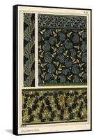 Solomon's seal, Polygonatum multiflorum, as design motif in wallpaper, borders and fabric.-null-Framed Stretched Canvas