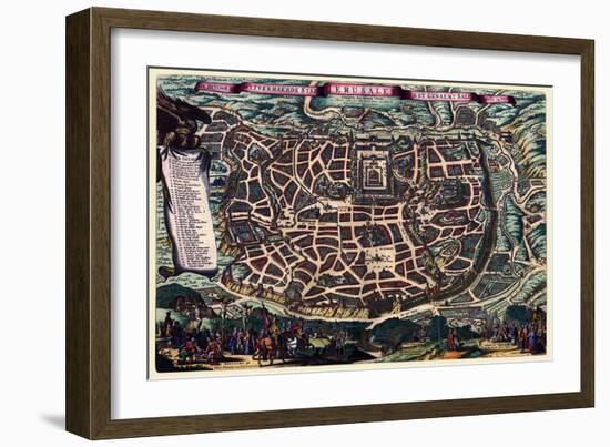 Solomon's Temple - Jerusalem-Braun Hogenberg-Framed Art Print