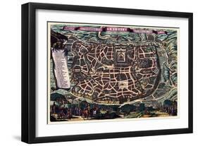 Solomon's Temple - Jerusalem-Braun Hogenberg-Framed Art Print