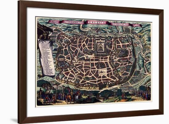 Solomon's Temple - Jerusalem-Braun Hogenberg-Framed Art Print