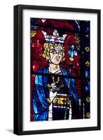 Solomon, Stained Glass, Chartres Cathedral, France, 1194-1260-null-Framed Photographic Print