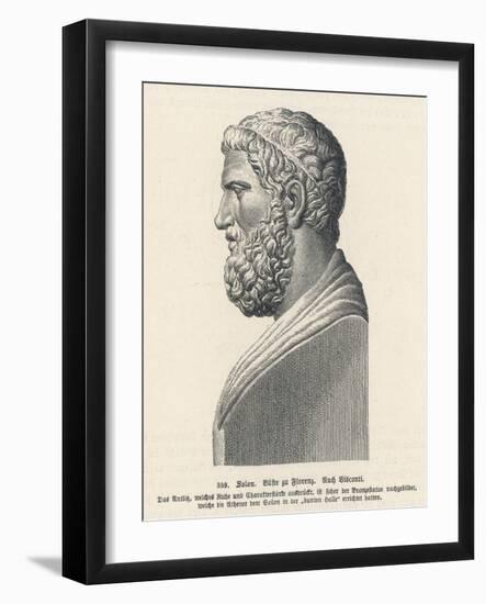 Solon Greek Statesman and Lawgiver-L. Visconti-Framed Art Print