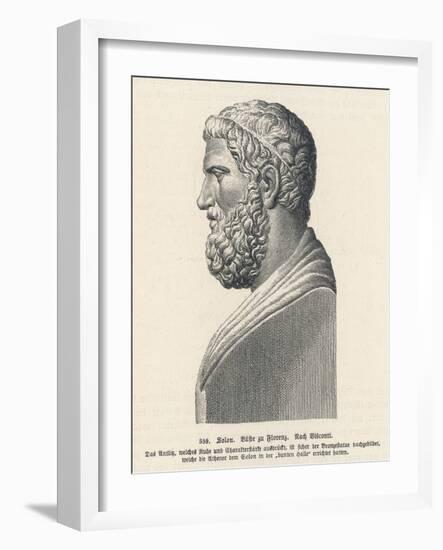 Solon Greek Statesman and Lawgiver-L. Visconti-Framed Art Print