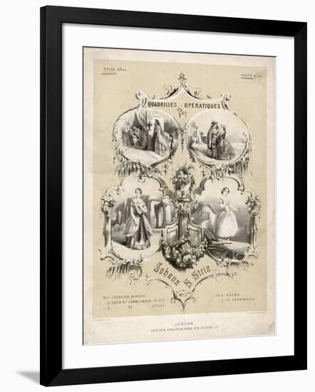 Solos and Duets from Four Operas: Lucrezia Borgia and Lucia di Lammermoor Norma and la Sonnambula-null-Framed Art Print