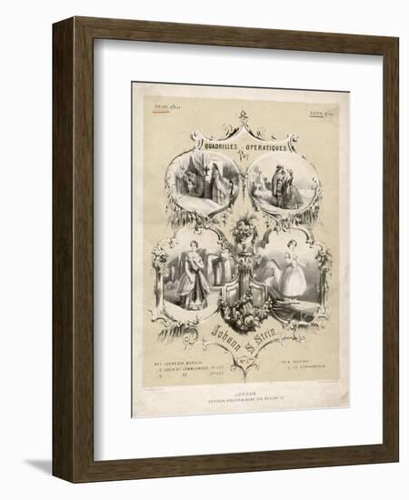 Solos and Duets from Four Operas: Lucrezia Borgia and Lucia di Lammermoor Norma and la Sonnambula-null-Framed Art Print