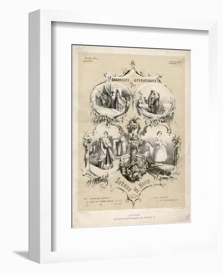 Solos and Duets from Four Operas: Lucrezia Borgia and Lucia di Lammermoor Norma and la Sonnambula-null-Framed Art Print