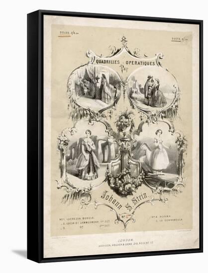 Solos and Duets from Four Operas: Lucrezia Borgia and Lucia di Lammermoor Norma and la Sonnambula-null-Framed Stretched Canvas