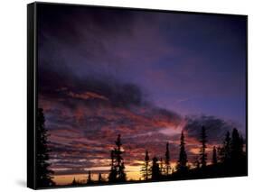 Solstice Sunset atop Midnight Dome, Dawson City, Yukon, Canada-Paul Souders-Framed Stretched Canvas