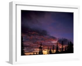 Solstice Sunset atop Midnight Dome, Dawson City, Yukon, Canada-Paul Souders-Framed Premium Photographic Print