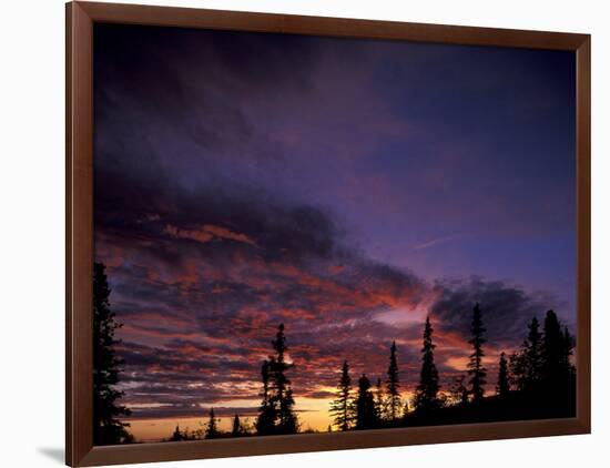 Solstice Sunset atop Midnight Dome, Dawson City, Yukon, Canada-Paul Souders-Framed Photographic Print