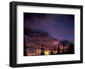 Solstice Sunset atop Midnight Dome, Dawson City, Yukon, Canada-Paul Souders-Framed Photographic Print