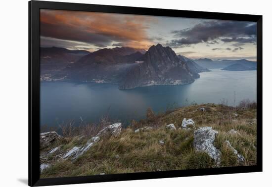 Solto Collina, Iseo lake, Lombardy, Italy. View of the lake from San Defendente church.-ClickAlps-Framed Photographic Print
