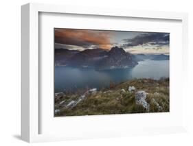 Solto Collina, Iseo lake, Lombardy, Italy. View of the lake from San Defendente church.-ClickAlps-Framed Photographic Print