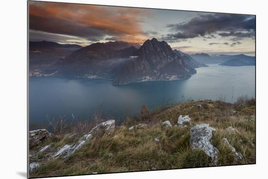 Solto Collina, Iseo lake, Lombardy, Italy. View of the lake from San Defendente church.-ClickAlps-Mounted Photographic Print