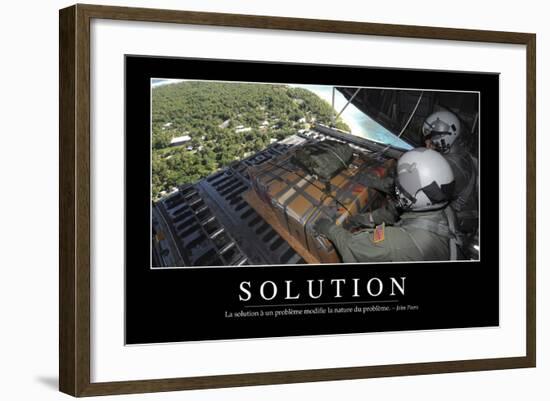 Solutions: Citation Et Affiche D'Inspiration Et Motivation-null-Framed Photographic Print