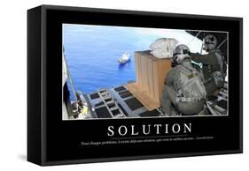 Solutions: Citation Et Affiche D'Inspiration Et Motivation-null-Framed Stretched Canvas