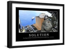 Solutions: Citation Et Affiche D'Inspiration Et Motivation-null-Framed Photographic Print