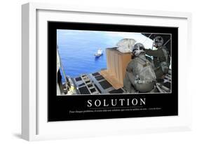 Solutions: Citation Et Affiche D'Inspiration Et Motivation-null-Framed Photographic Print