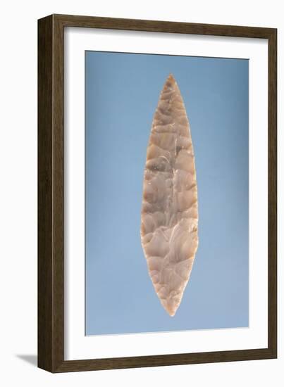 Solutrean "Laurel Leaf" Blade, Found at Volgu, 20000-15000 BC-Paleolithic-Framed Giclee Print