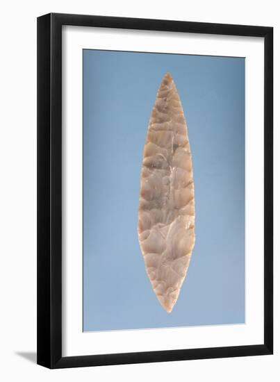 Solutrean "Laurel Leaf" Blade, Found at Volgu, 20000-15000 BC-Paleolithic-Framed Giclee Print