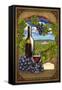 Solvang, Califnornia - Pinot Noir-Lantern Press-Framed Stretched Canvas