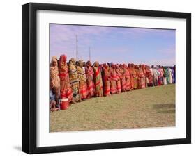 Somali Women in Colorful Dress Come out to Support the Transitional Federal Government-null-Framed Photographic Print