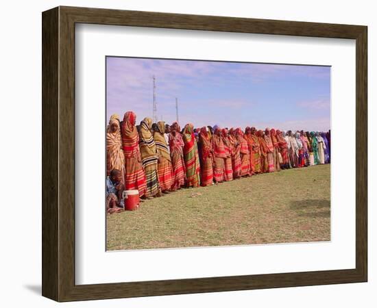 Somali Women in Colorful Dress Come out to Support the Transitional Federal Government-null-Framed Photographic Print