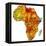 Somalia on Actual Map of Africa-michal812-Framed Stretched Canvas