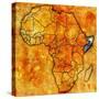 Somalia on Actual Map of Africa-michal812-Stretched Canvas