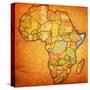 Somalia on Actual Map of Africa-michal812-Stretched Canvas