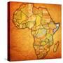 Somalia on Actual Map of Africa-michal812-Stretched Canvas