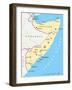 Somalia Political Map-Peter Hermes Furian-Framed Art Print