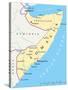 Somalia Political Map-Peter Hermes Furian-Stretched Canvas