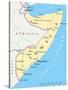 Somalia Political Map-Peter Hermes Furian-Stretched Canvas