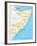 Somalia Political Map-Peter Hermes Furian-Framed Art Print