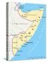 Somalia Political Map-Peter Hermes Furian-Stretched Canvas