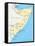 Somalia Political Map-Peter Hermes Furian-Framed Stretched Canvas