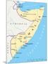 Somalia Political Map-Peter Hermes Furian-Mounted Art Print