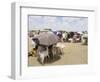 Somaliland Women with Their Goats Protect Themselves from Hot Sun with Umbrellas-Sayyid Azim-Framed Photographic Print